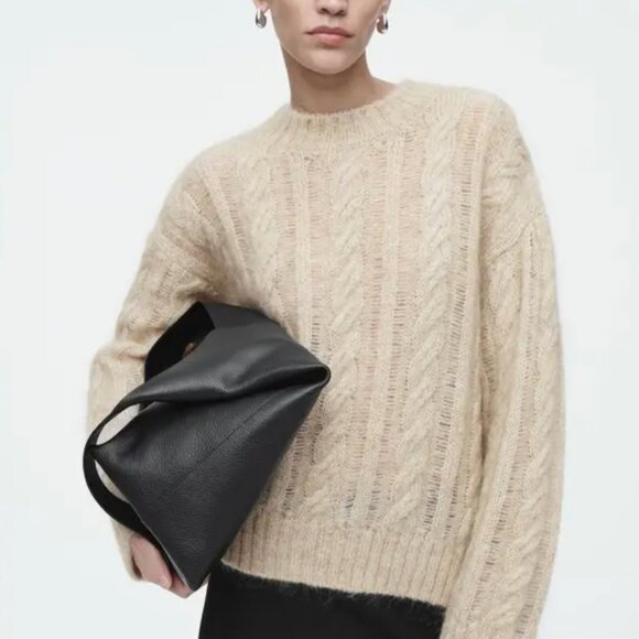 COS Cable Knit Mohair Sweater - Picture 1 of 6